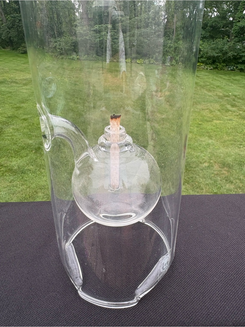Wolfard 9” Classic Hand-Blown Glass Oil Lamp with wick USA - Picture 3 of 8